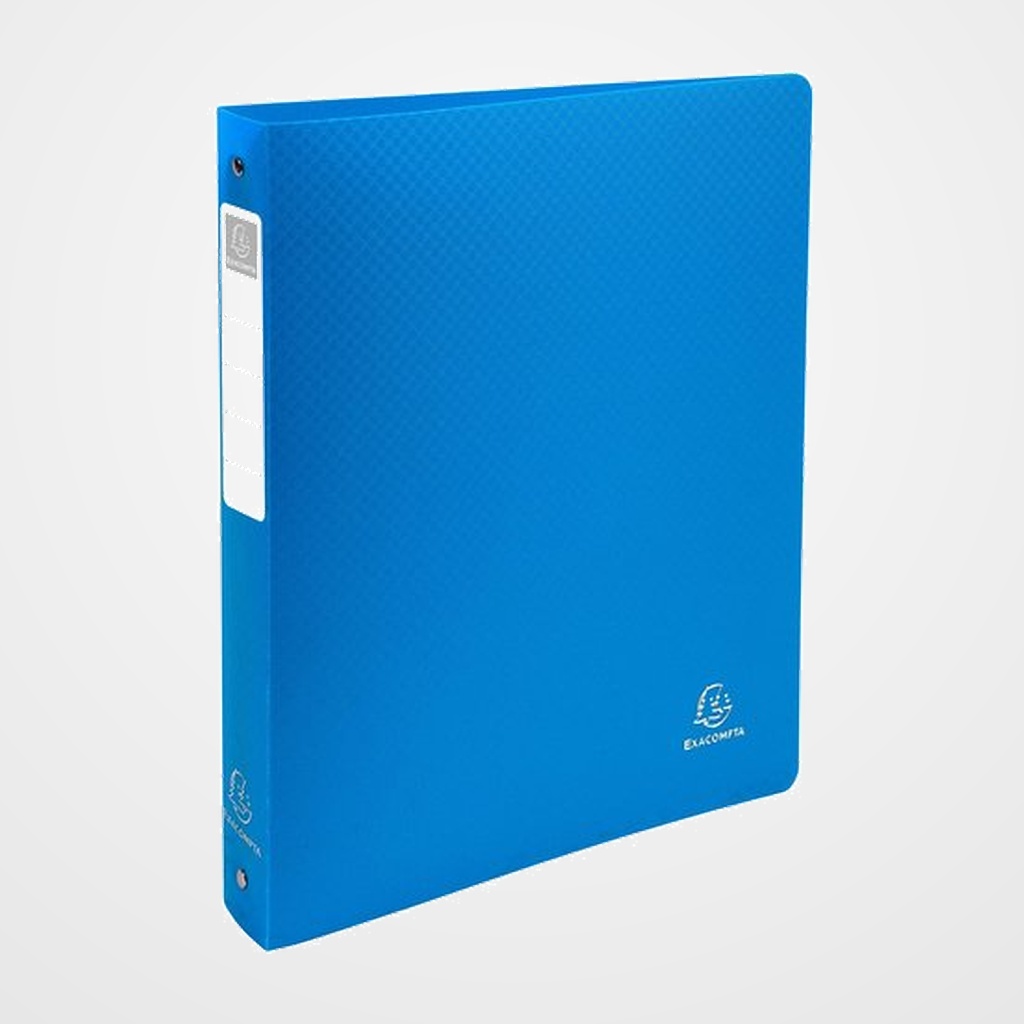 CARPETA de ANILLAS EXACOMPTA PP A4 4 an.REDONDA 30mm AZUL