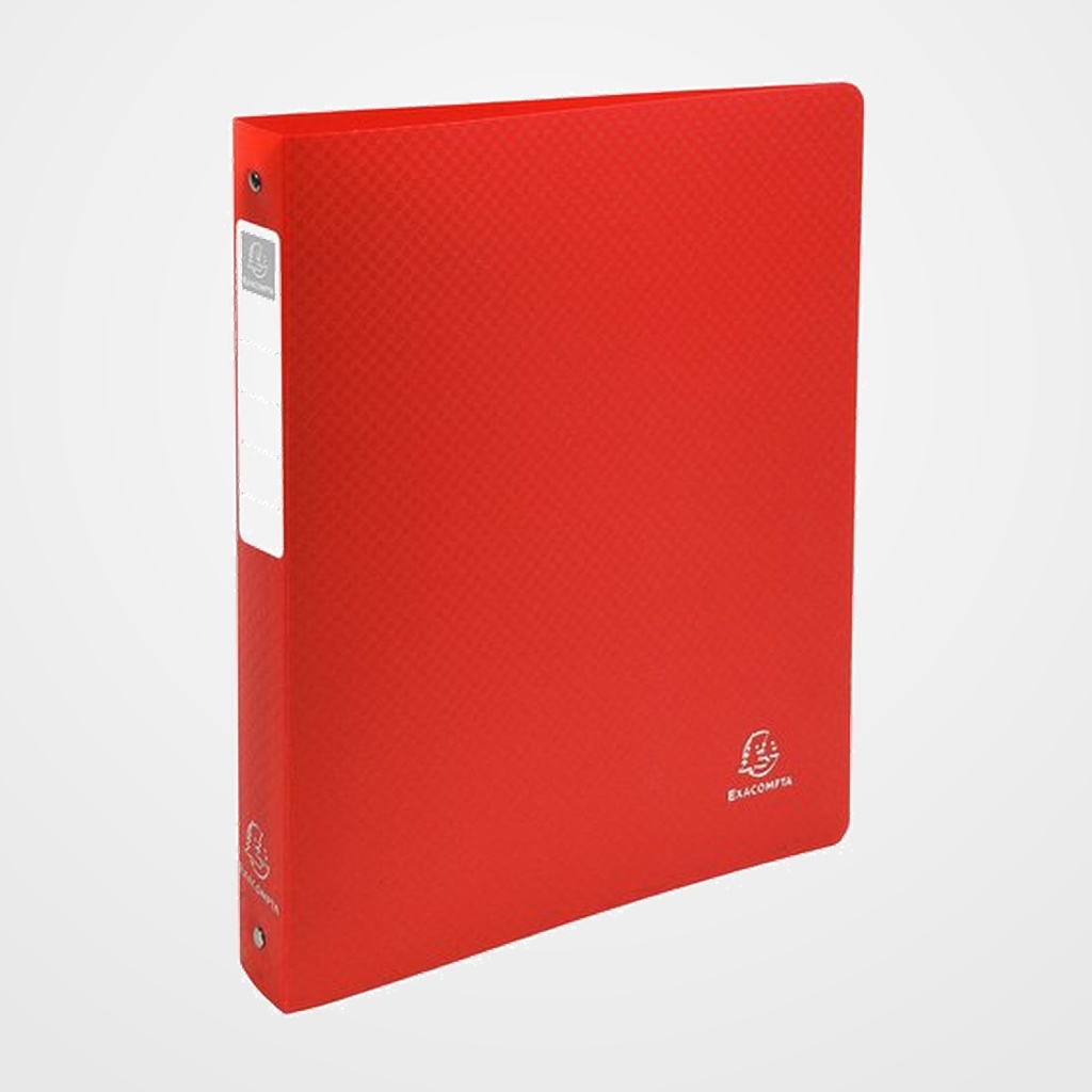 CARPETA de ANILLAS EXACOMPTA PP A4 4 an.REDONDA 30mm ROJO