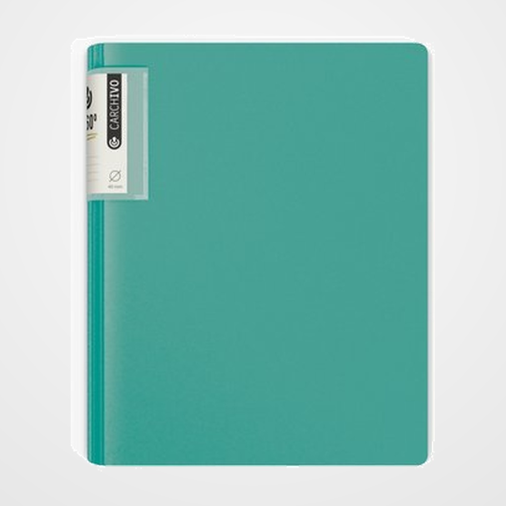 CARPETA de ANILLAS CARCHIVO FOAM STYLE POLIPROPILENO A4 4 an.MIXTA 40mm VERDE