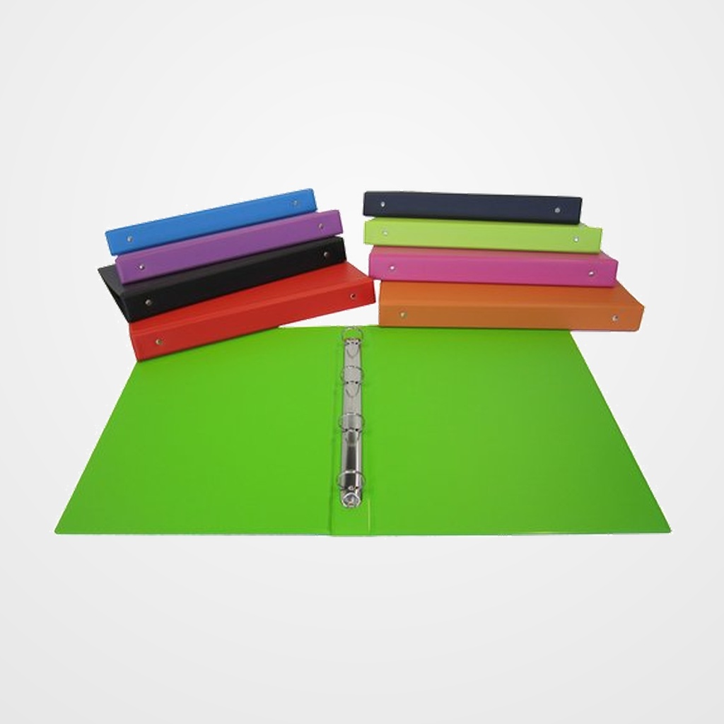 CARPETA de ANILLAS SARO PVC ESCOLAR Fº 4 an.25mm 9 col.surt.