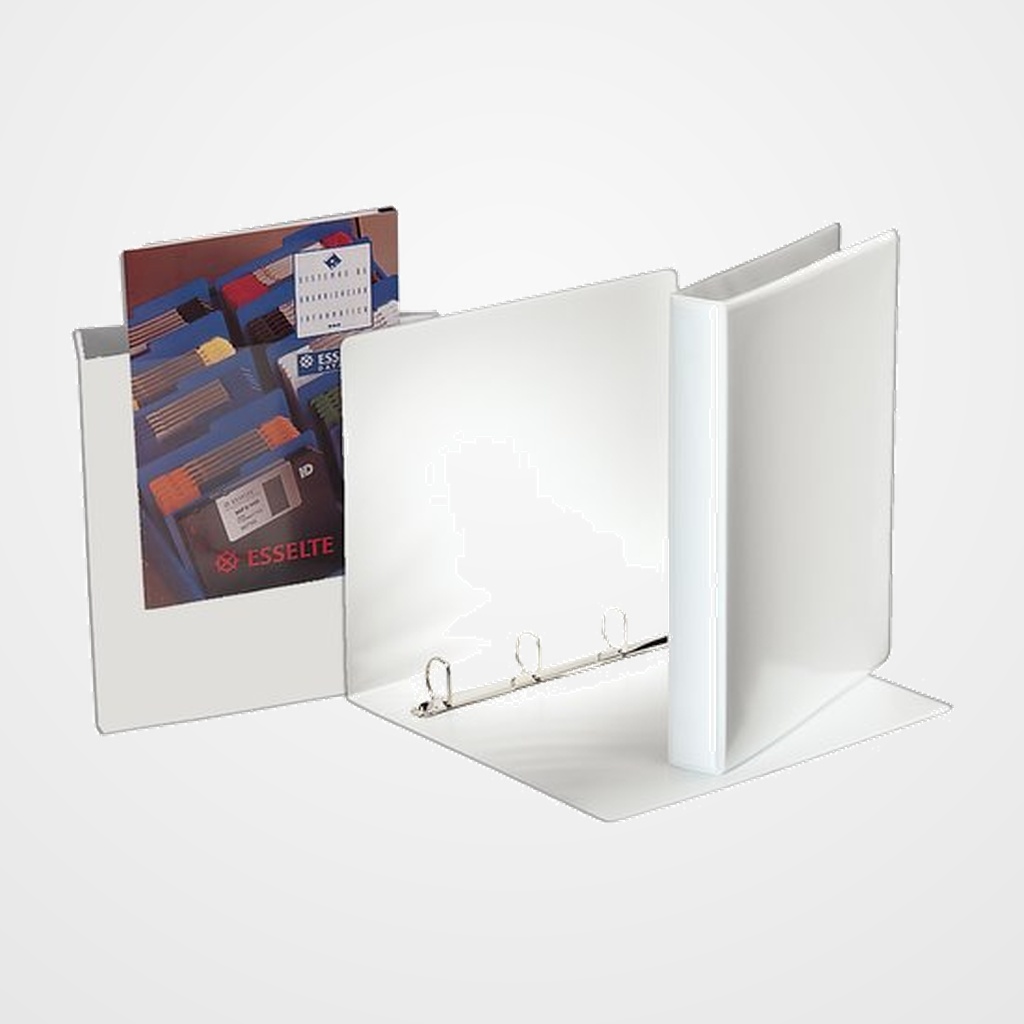 CARPETA CANGURO ESSELTE PVC BASICA A4 4 an.MIXTAS 25mm BLANCO