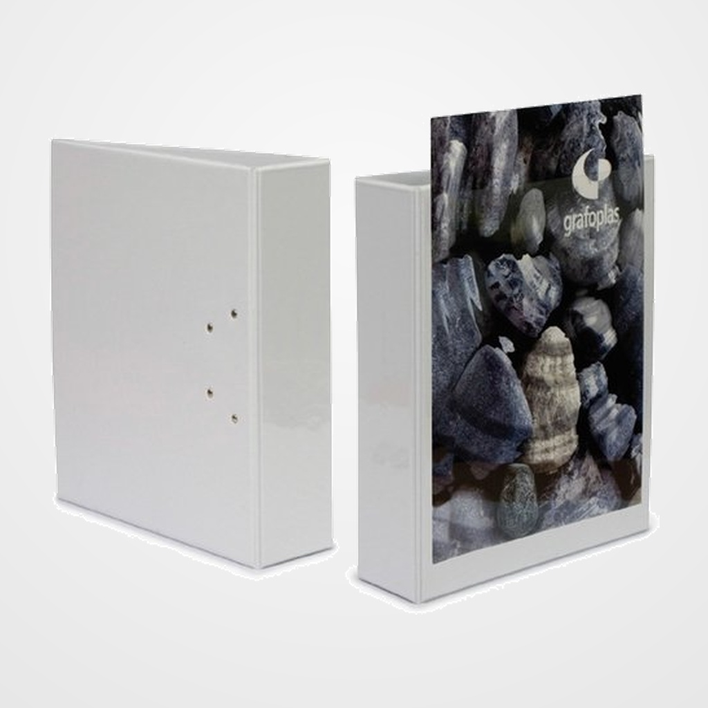 CARPETA CANGURO GRAFOPLAS PVC A4 2 an.MIXTAS 16mm BLANCO