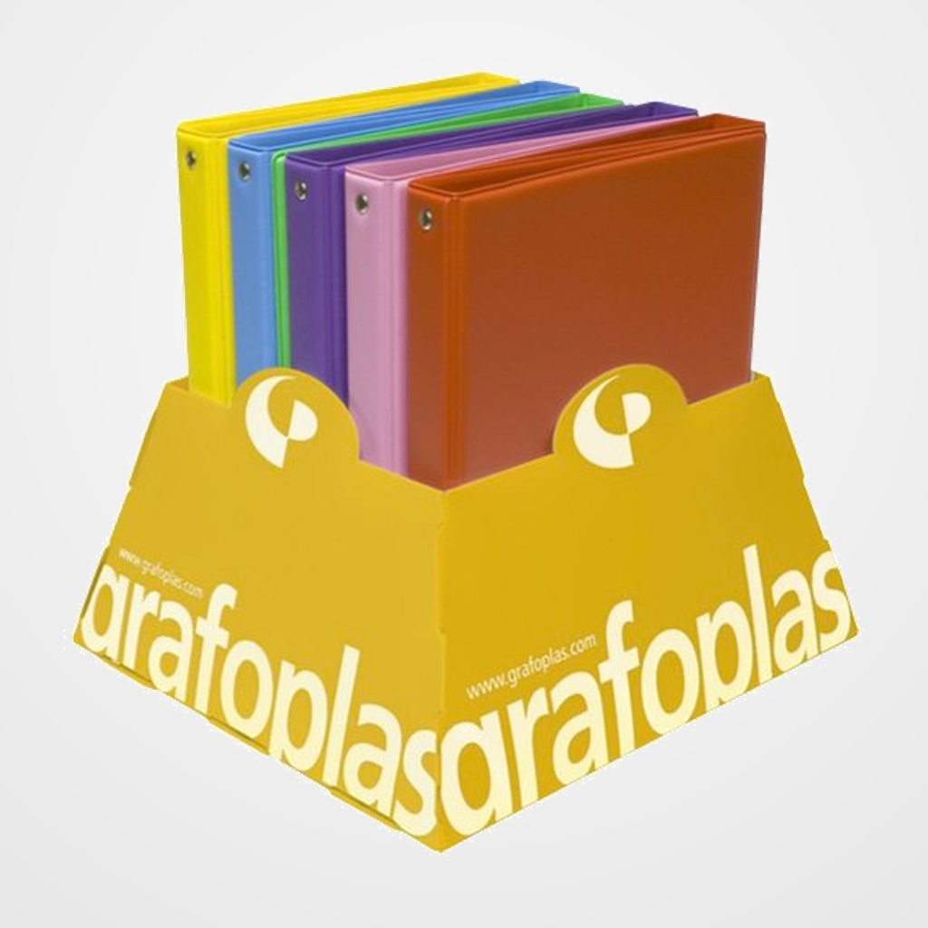CARPETA de ANILLAS GRAFOPLAS PVC ESCOLAR COLORS 4º 4 an.20mm 6 col.surt.