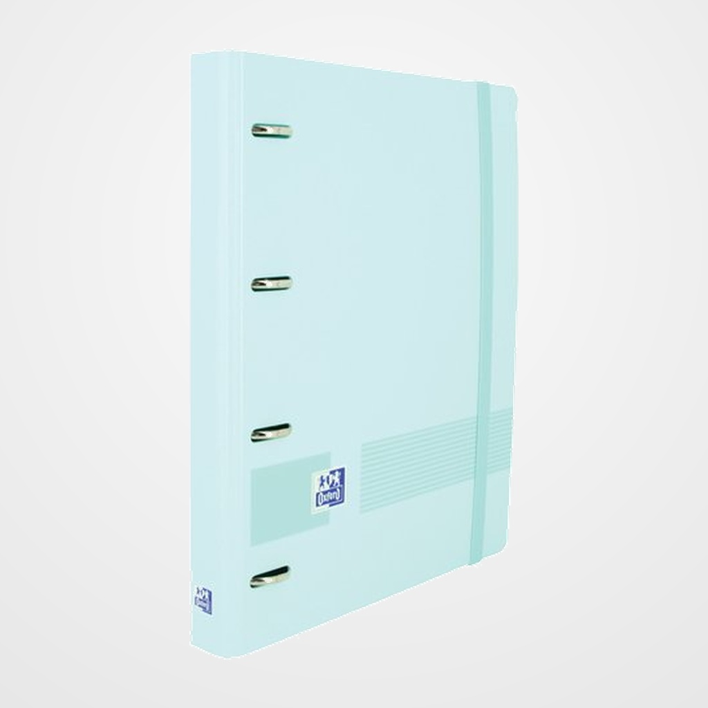 CARPEBLOC OXFORD SCHOOL EUROPEANBINDER LIVE&GO POLYFOAM A4+ 4 an.MIXTAS 35mm con RECAMBIO 100 hj. CUADRIC.5x5 AZUL PASTEL
