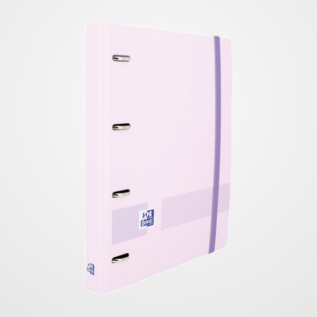 CARPEBLOC OXFORD SCHOOL EUROPEANBINDER LIVE&GO POLYFOAM A4+ 4 an.MIXTAS 35mm con RECAMBIO 100 hj. CUADRIC.5x5 MALVA PASTEL