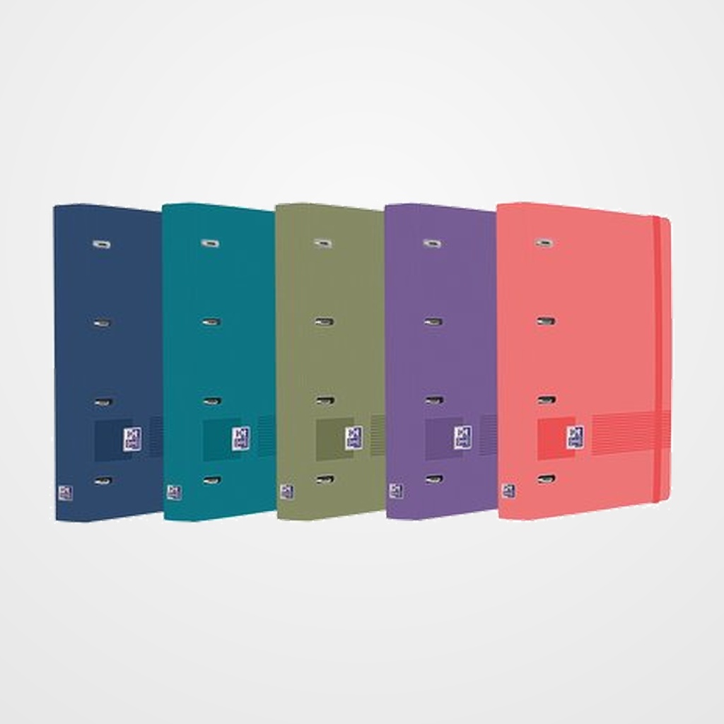 CARPEBLOC OXFORD SCHOOL EUROPEANBINDER LIVE&GO POLYFOAM A4+ 4 an.MIXTAS 35mm con RECAMBIO 100 hj. CUADRIC.5x5 SURTIDO VIVOS (5 col.)