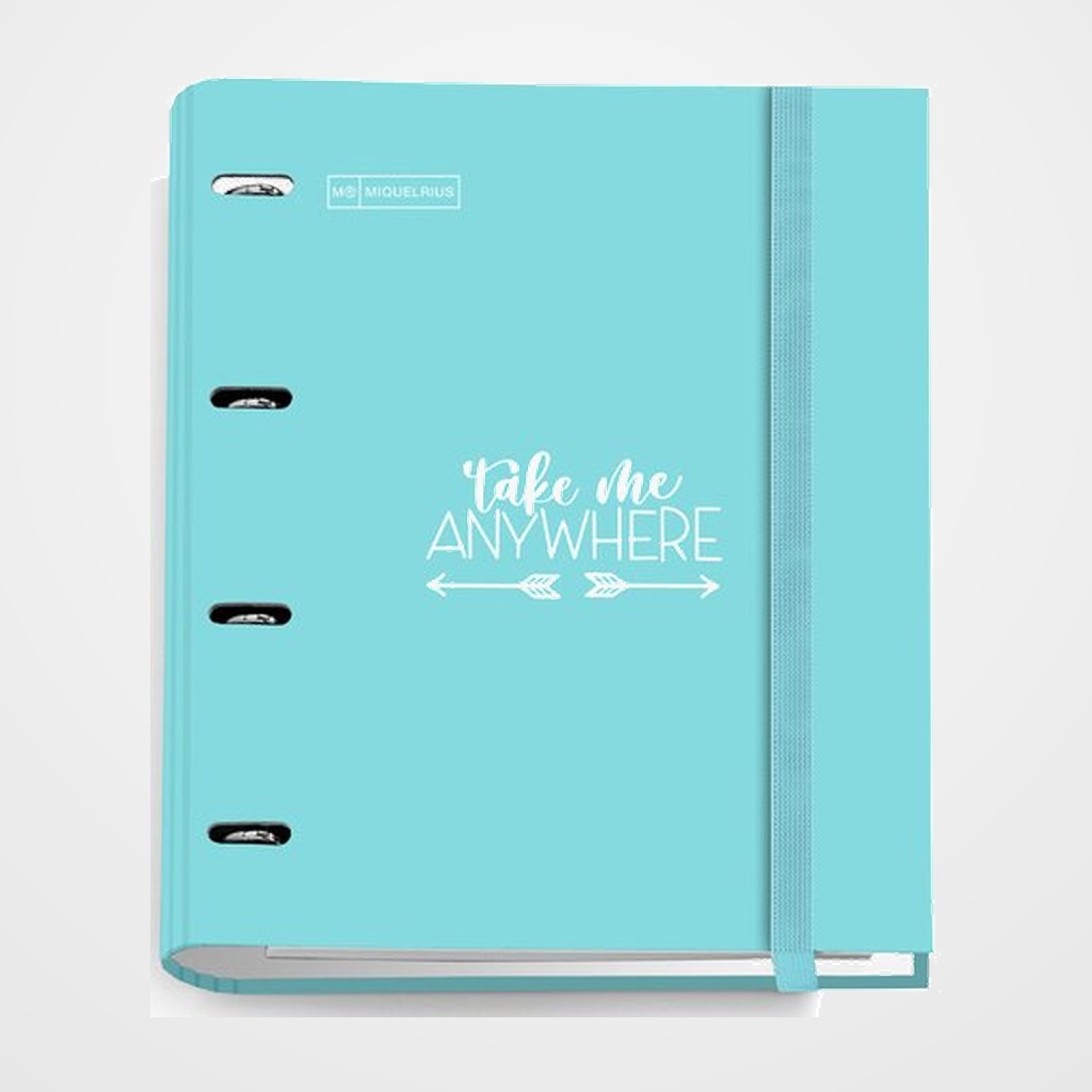 CARPEBLOC MIQUELRIUS MESSAGES CARTON FORRADO A4 4 an.MIXTAS 35mm con REC.100 hj. 90 gr. CELESTE