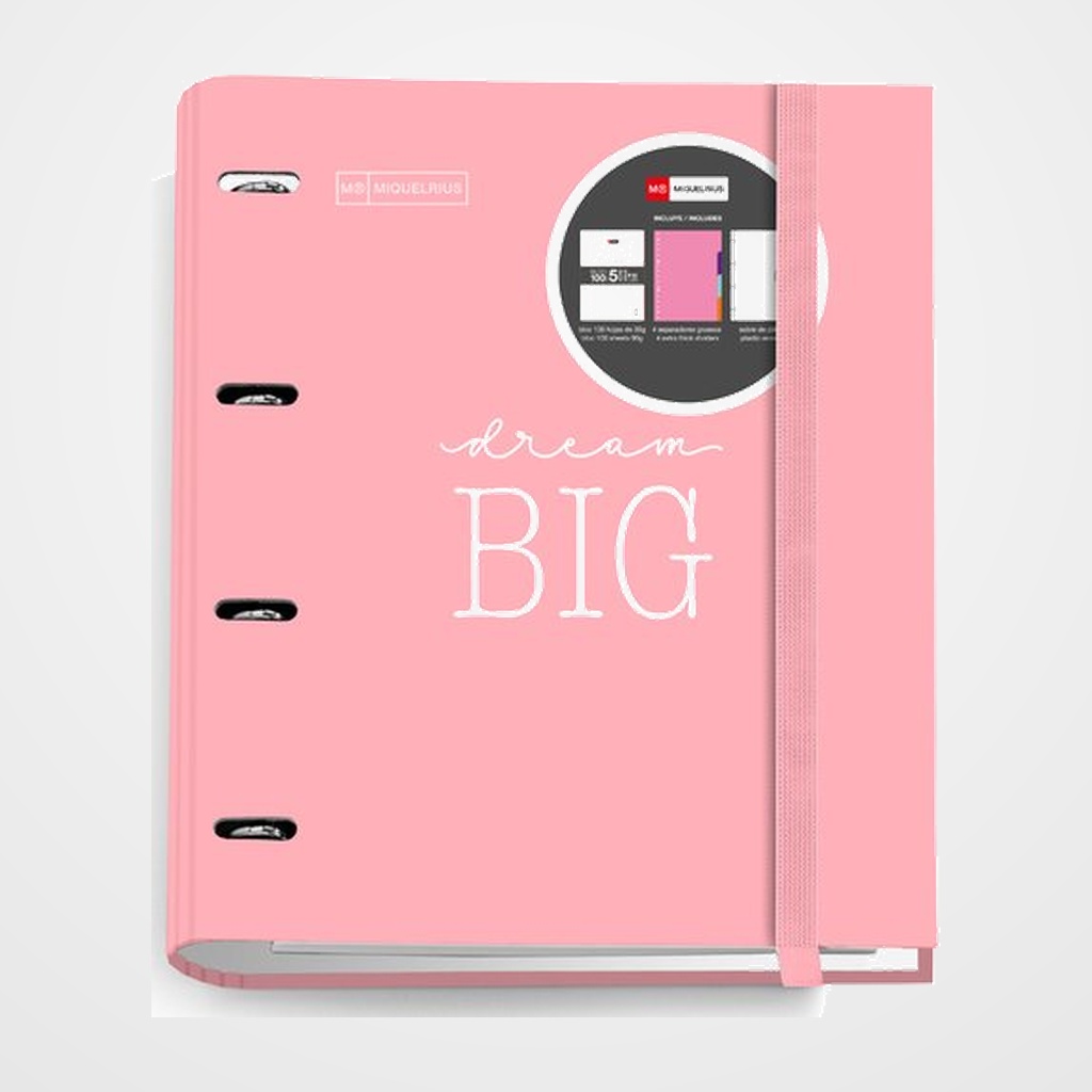 CARPEBLOC MIQUELRIUS MESSAGES CARTON FORRADO A4 4 an.MIXTAS 35mm con REC.100 hj. 90 gr. ROSA