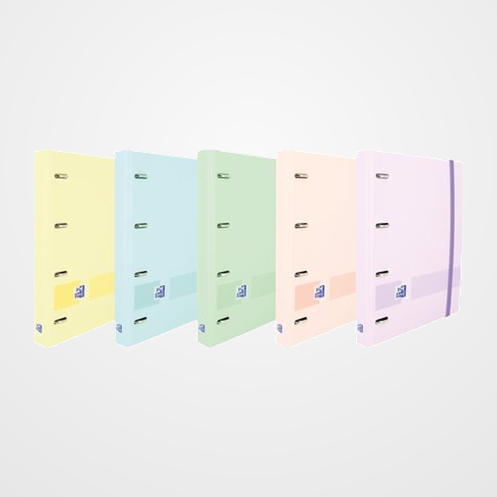CARPEBLOC OXFORD SCHOOL EUROPEANBINDER LIVE&GO POLYFOAM A5+ 4 an.MIXTAS 35mm con RECAMBIO 100 hj. DOTS COL.PASTEL SUR.(5)