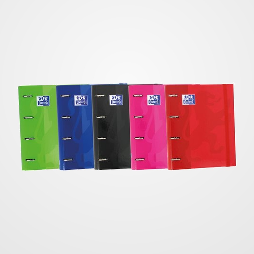 CARPEBLOC OXFORD SCHOOL EUROPEANBINDER CLASSIC A4+ 4 an.MIXTAS 35mm con RECAMBIO 100 hj. CUADRIC.5x5 SURTIDO (col. clasicos)