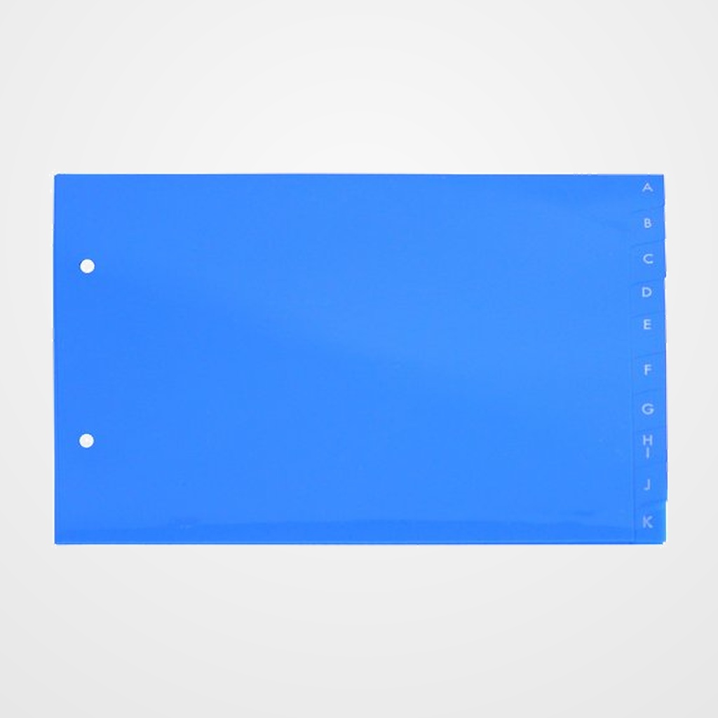 INDICE IBERPLAS PVC ALFABETICO 4º APDO. 20 pestañas 2 taladros