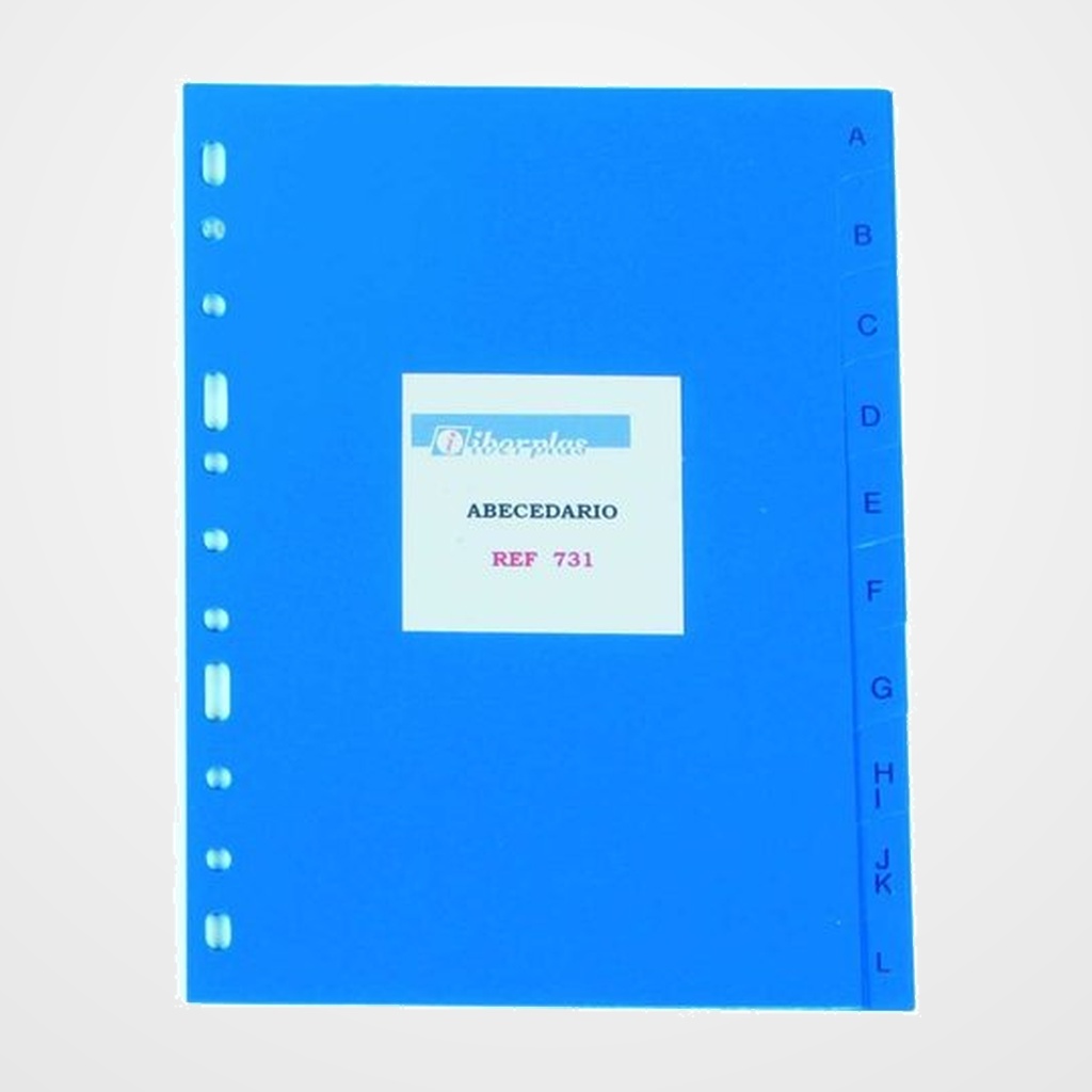 INDICE IBERPLAS PVC ALFABETICO 4º 20 pestañas 11 taladros