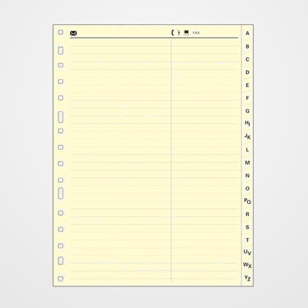 INDICE MULTIFIN CARTULINA ALFABETICO ALFA 3005 Fº 20 pestañas 16 taladros