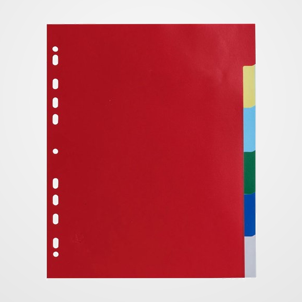 SEPARADORES EXACOMPTA PP FLEXIBLE OPACO A4+ 6 pestañas 11 taladros