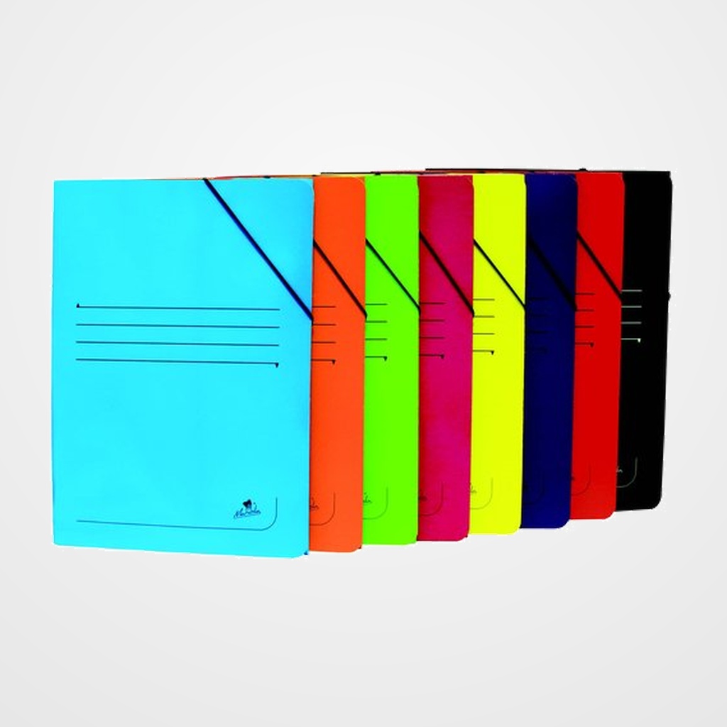 CARPETA de GOMAS y SOLAPAS CARTON PLASTIF. Fº NEGRO