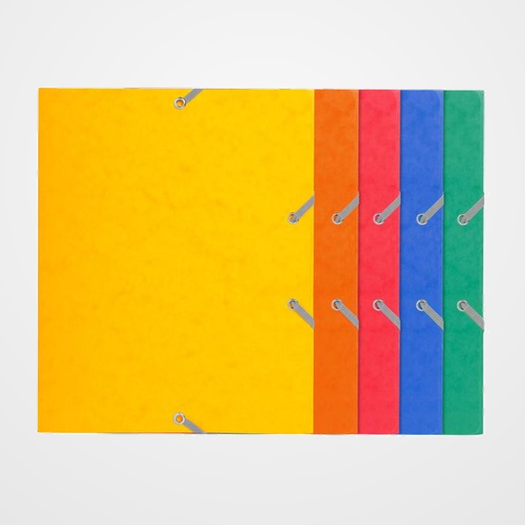 CARPETA de GOMAS y SOLAPAS EXACOMPTA CARTON A5 SURTIDO (5 col.)