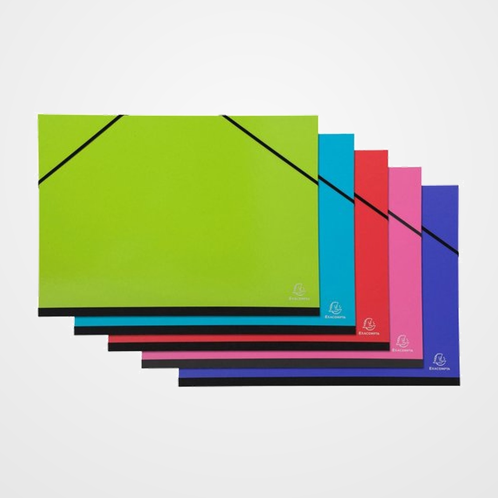 CARPETA de DIBUJO EXACOMPTA IDERAMA CARTON C/GOMAS sin SOLAPAS A3 SURTIDAS (5 col.)