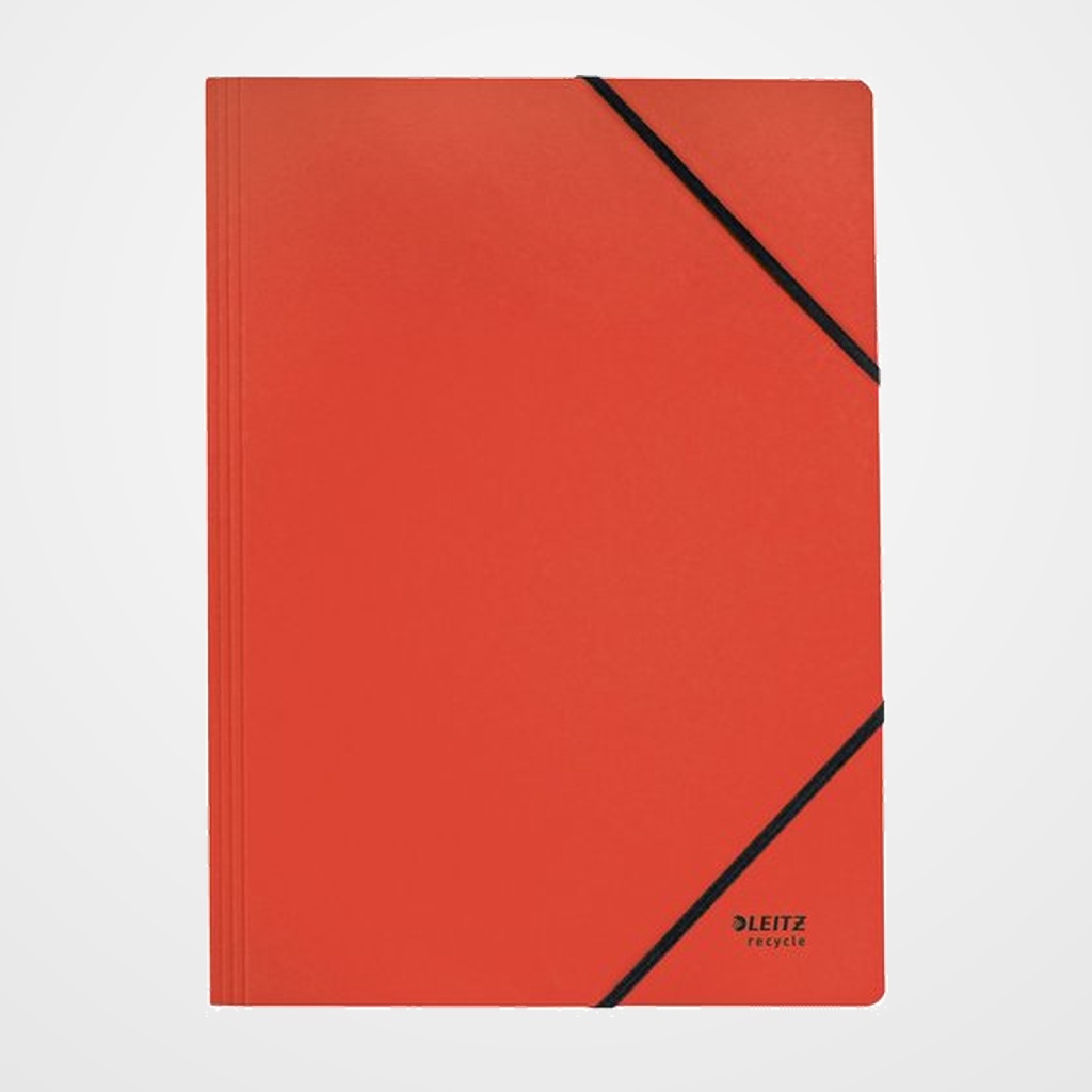 CARPETA de GOMAS sin solapas LEITZ RECYCLE CARTON A4 ROJO