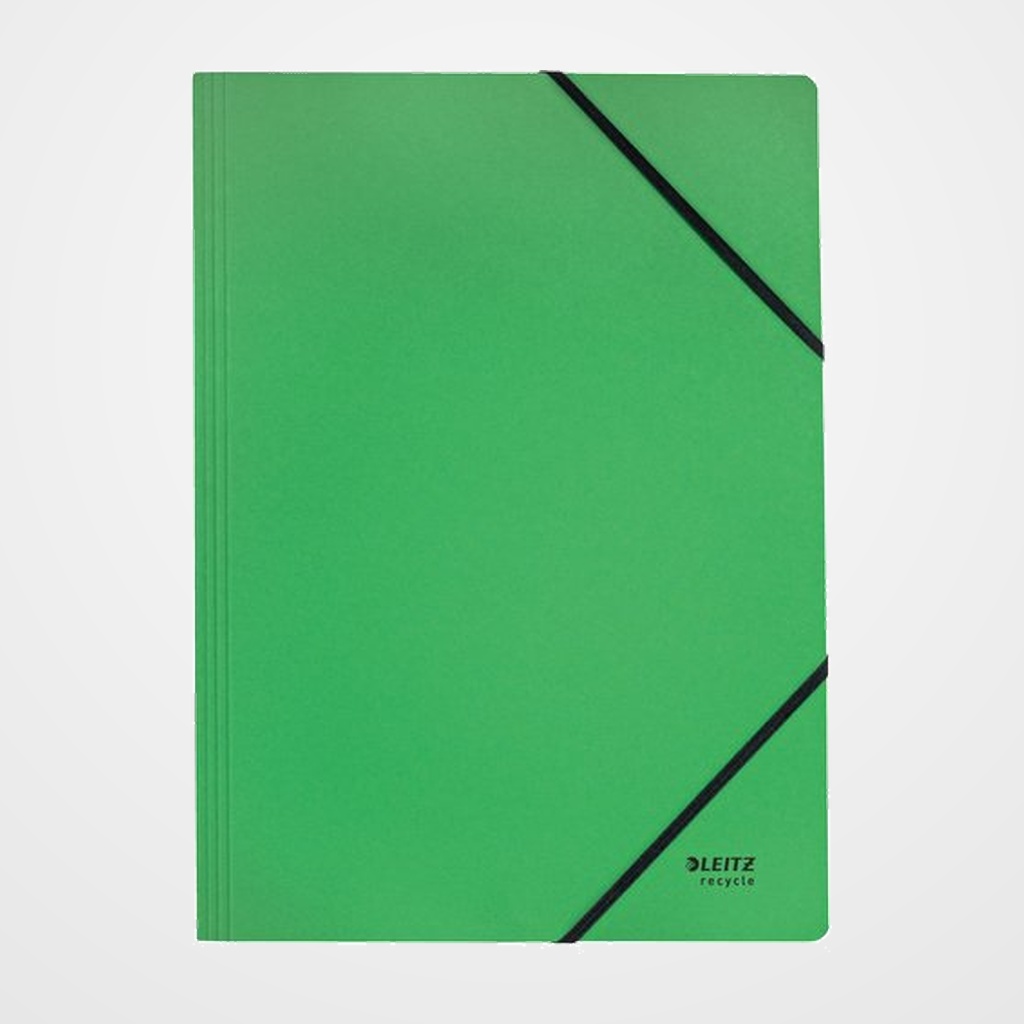 CARPETA de GOMAS sin solapas LEITZ RECYCLE CARTON A4 VERDE