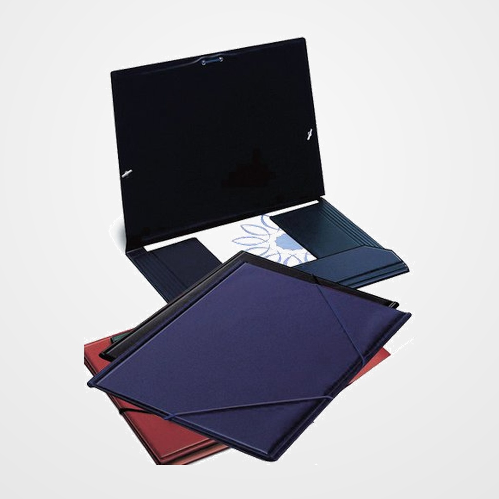 CARPETA de GOMAS y BOLSA IBERPLAS PVC Fº BURDEOS