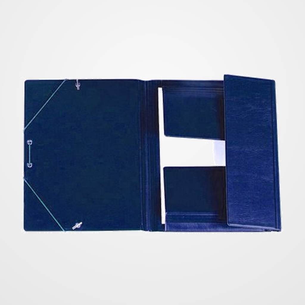 CARPETA de GOMAS y SOLAPAS IBERPLAS PVC Fº  AZUL