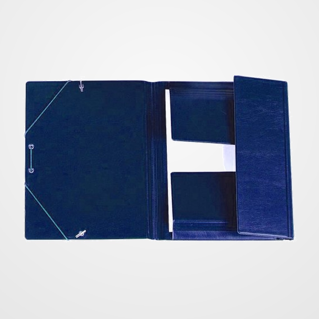 CARPETA de GOMAS y SOLAPAS IBERPLAS PVC 4º AZUL
