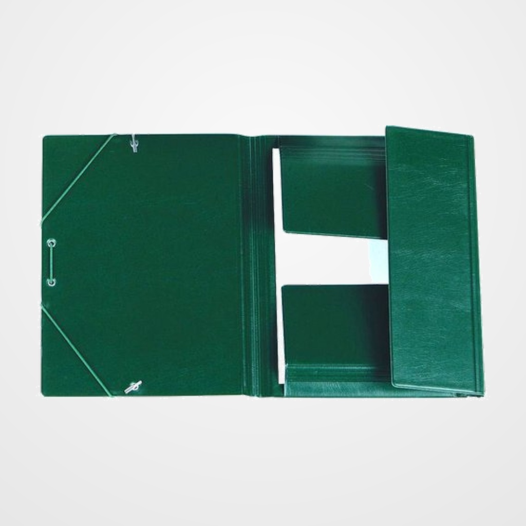 CARPETA de GOMAS y SOLAPAS IBERPLAS PVC 4º VERDE