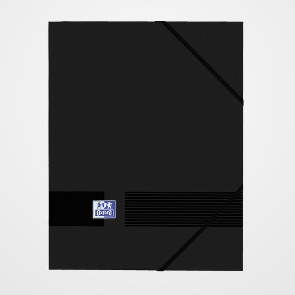 CARPETA de GOMAS y SOLAPAS OXFORD LIVE&GO PP A4+ NEGRO