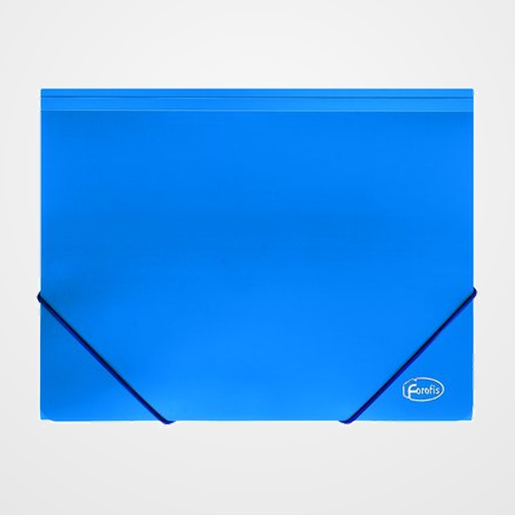 CARPETA de GOMAS y SOLAPAS FOROFIS PP A4 AZUL