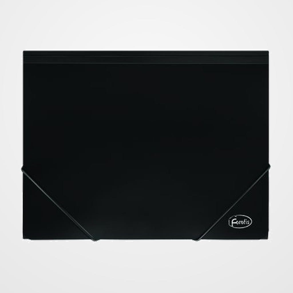 CARPETA de GOMAS y SOLAPAS FOROFIS PP A4 NEGRO