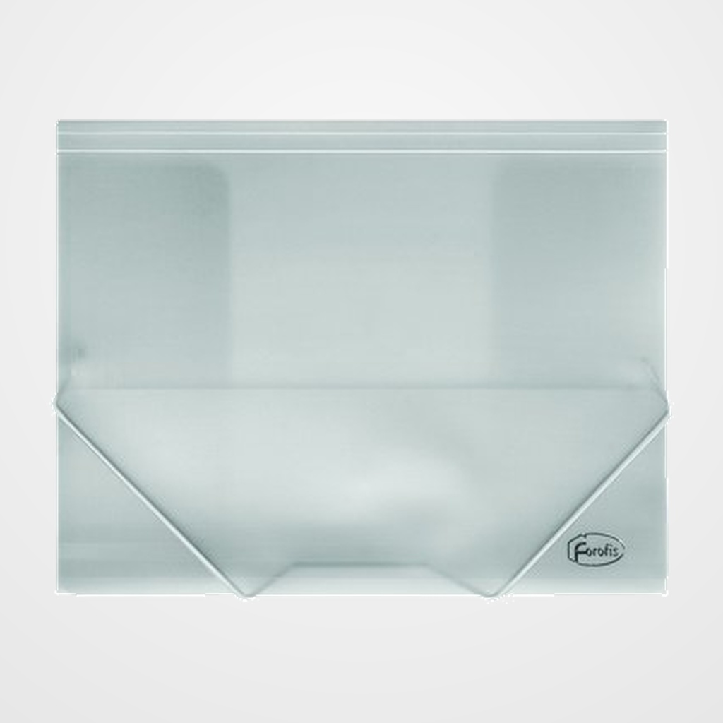 CARPETA de GOMAS y SOLAPAS FOROFIS PP A4 TRASLUCIDO BLANCO