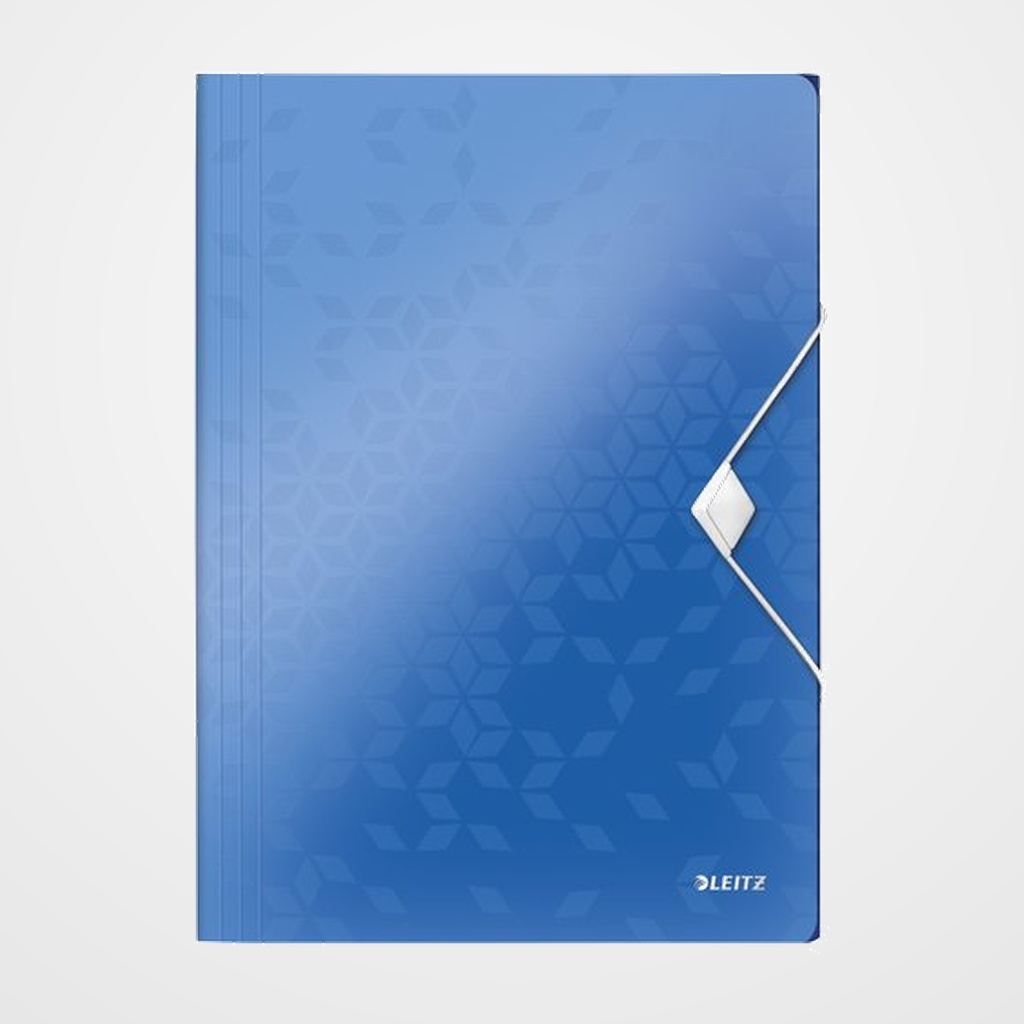 CARPETA de GOMAS y SOLAPAS LEITZ WOW PP A4 AZUL
