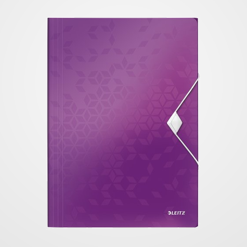 CARPETA de GOMAS y SOLAPAS LEITZ WOW PP A4 VIOLETA