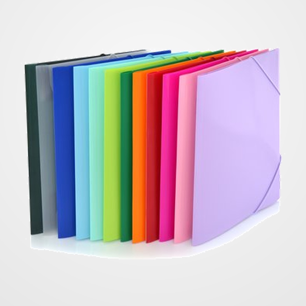 CARPETA de GOMAS y SOLAPAS OFFICE BOX PP TRANS. A4+ COLORLINE