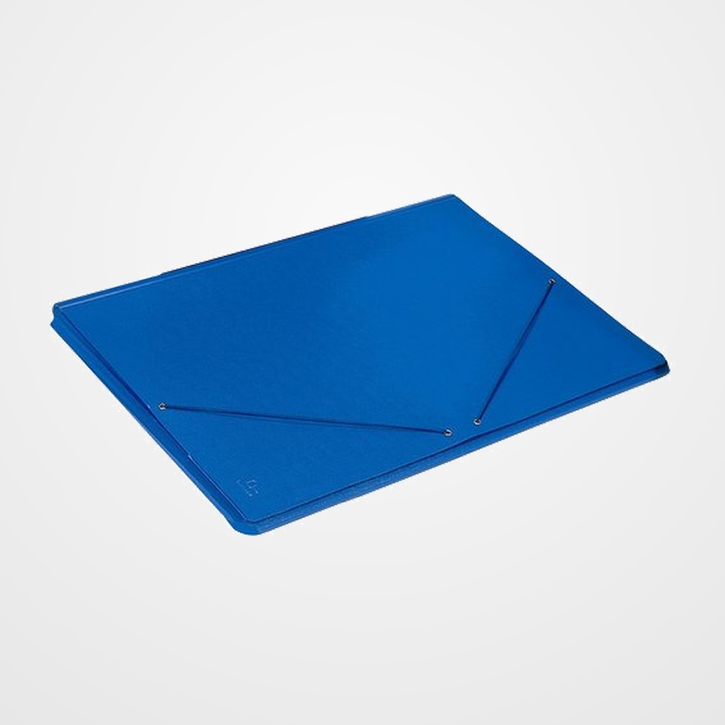CARPETA de DIBUJO CARCHIVO CARTON PINTADO GOMAS y SOLAPAS A3 AZUL