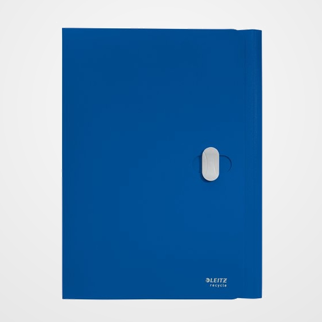 CARPETA LEITZ RECYCLE 3 SOLAPAS PP CIERRE GIRATORIO A4 AZUL