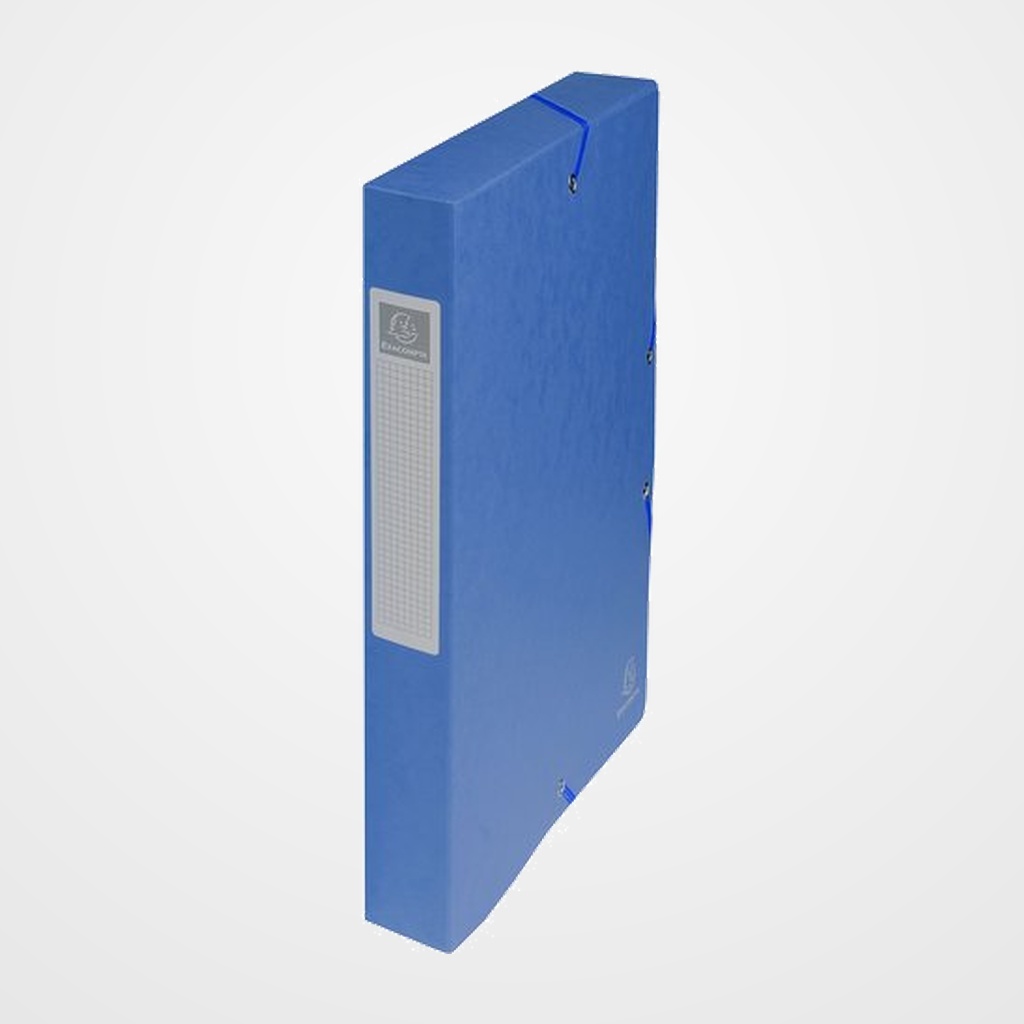 CARPETA de PROYECTOS EXACOMPTA EXABOX CARTULINA LUSTRADA NATURE FUTURE A4+ GOMAS  4 cm AZUL