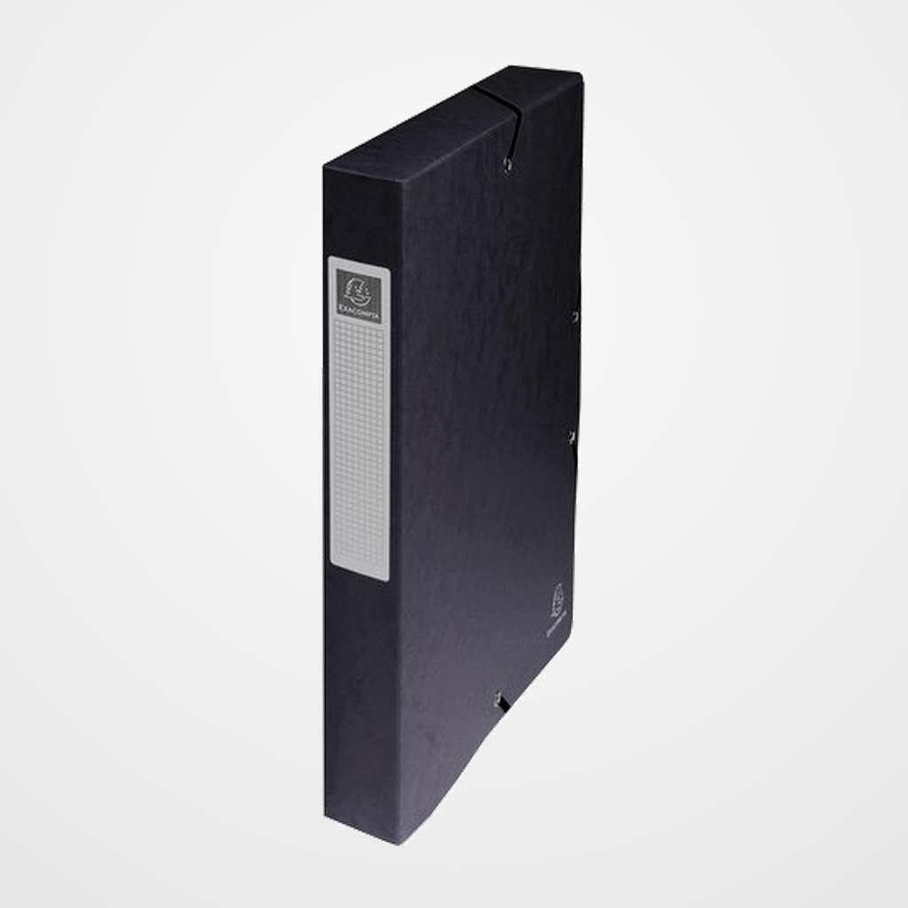 CARPETA de PROYECTOS EXACOMPTA EXABOX CARTULINA LUSTRADA NATURE FUTURE A4+ GOMAS  4 cm NEGRO