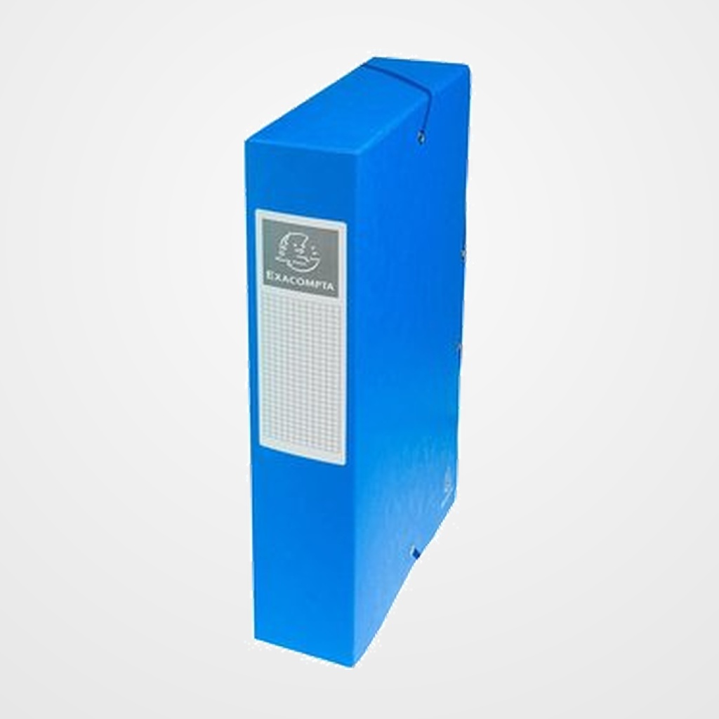 CARPETA de PROYECTOS EXACOMPTA EXABOX CARTULINA LUSTRADA NATURE FUTURE A4+ GOMAS  6 cm AZUL