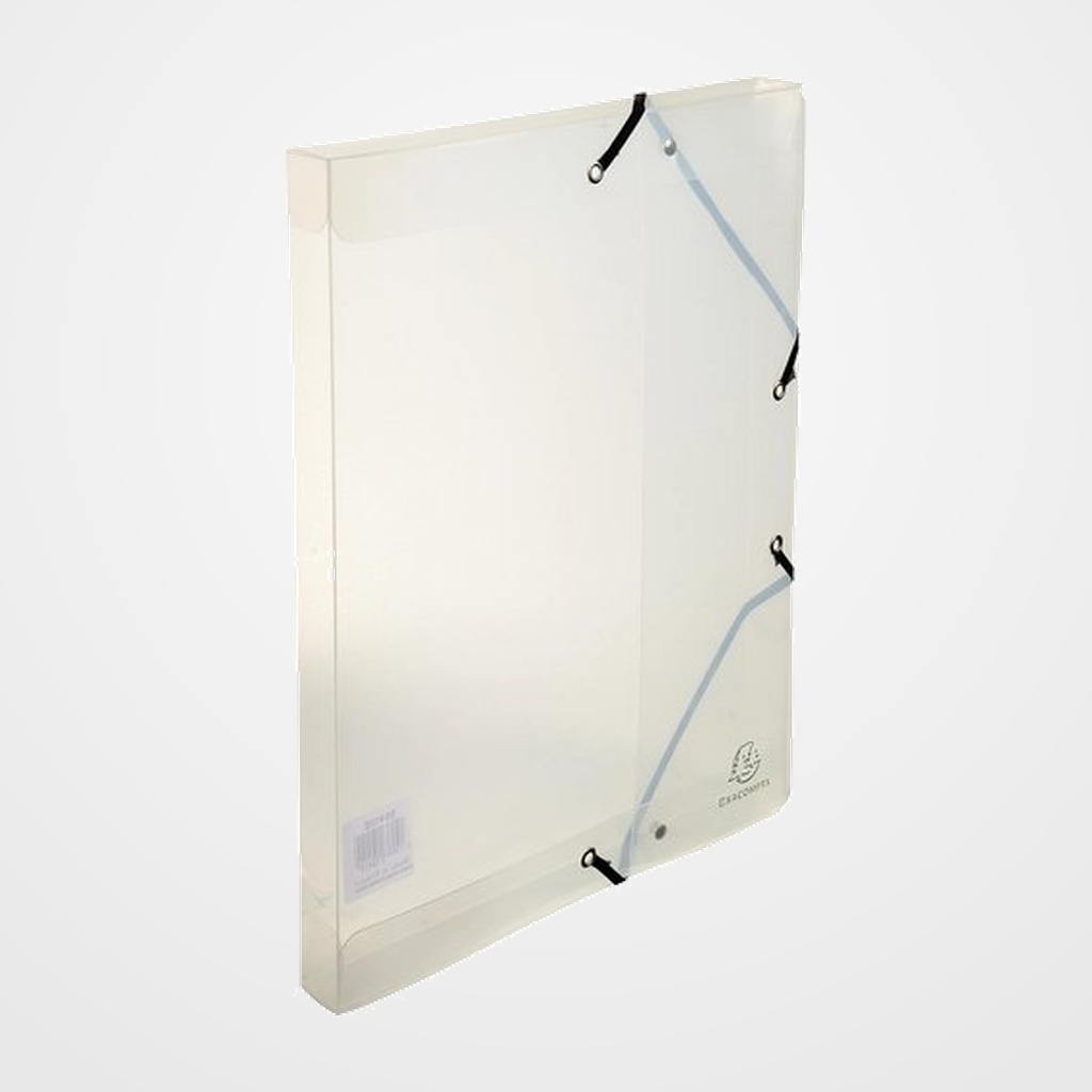 CARPETA de PROYECTOS EXACOMPTA EXABOX PP CRISTAL A4 GOMAS  2,5 cm