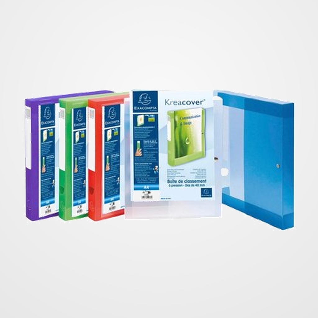 CARPETA de PROYECTOS EXACOMPTA EXABOX PP KREACOVER A4 4 cm SURTIDO (5 col.)