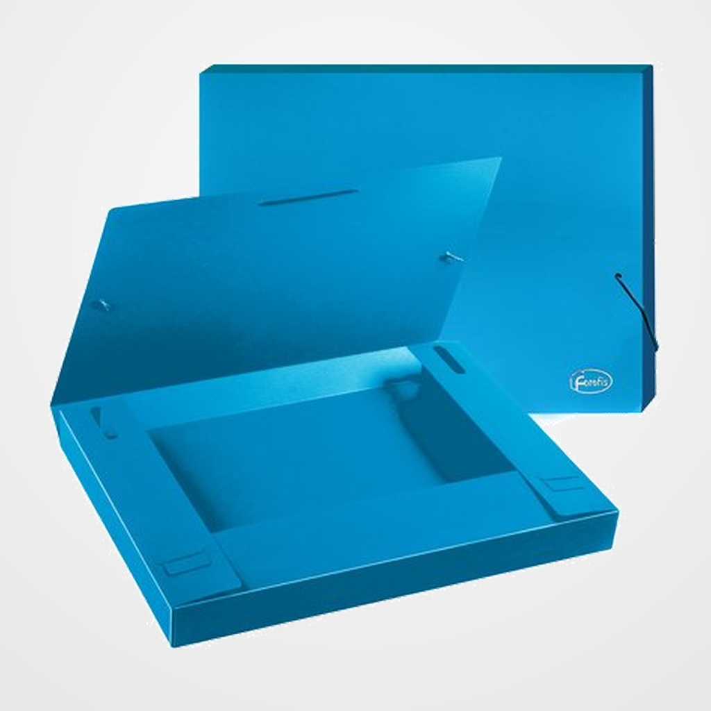 CARPETA de PROYECTOS FOROFIS PP A4 GOMAS 3 cm AZUL