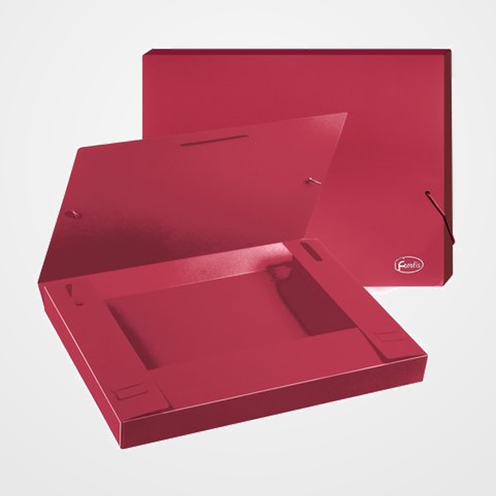 CARPETA de PROYECTOS FOROFIS PP A4 GOMAS 3 cm ROJO