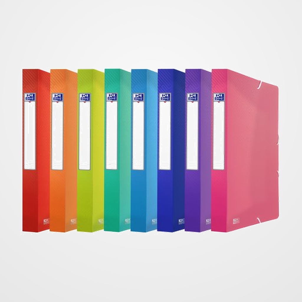 CARPETA de PROYECTOS OXFORD/ELBA URBAN PP TRANSLUCIDO A4+ GOMAS  2,5 cm SURTIDO (8 colores)