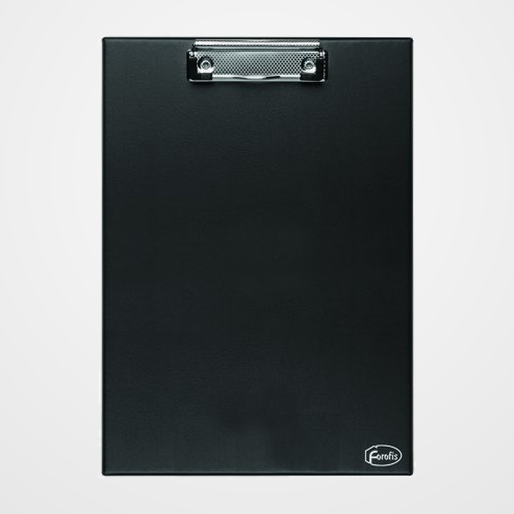 CARPETA con PINZA PORTABLOCS FOROFIS A4 NEGRO