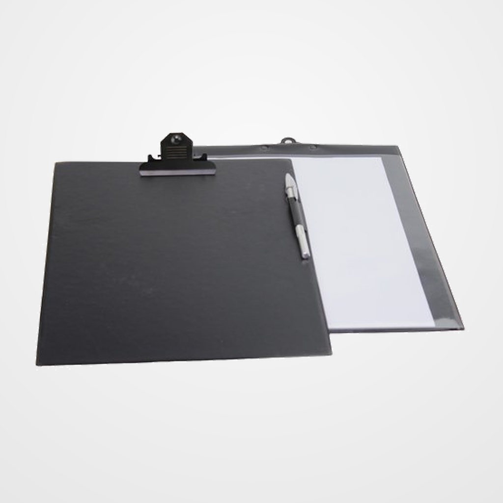 CARPETA con PINZA PORTABLOCS IBERPLAS PVC Fº NEGRO (pinza gigante)