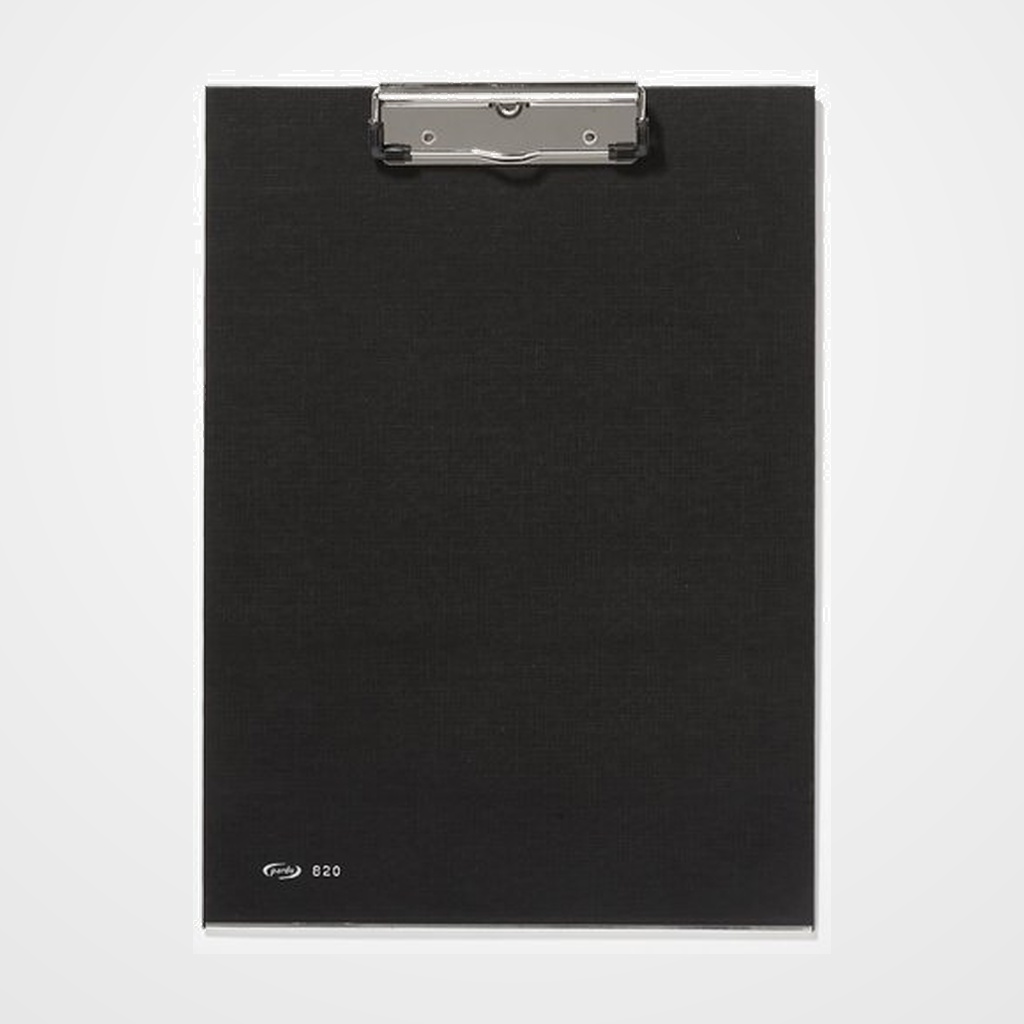 CARPETA con PINZA PORTABLOCS PARDO Fº  NEGRO