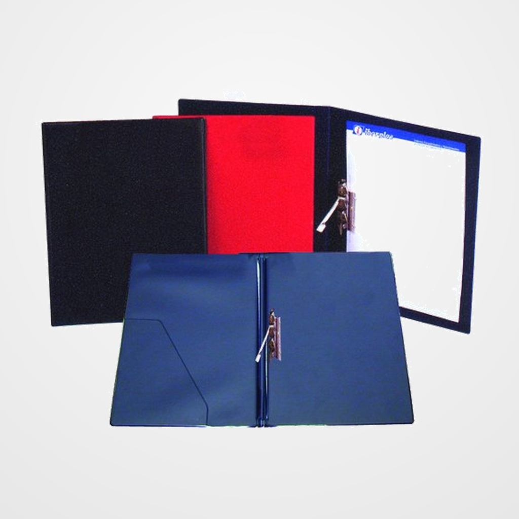CARPETA con PINZA MINICLIP LATERAL IBERPLAS PVC Fº BURDEOS