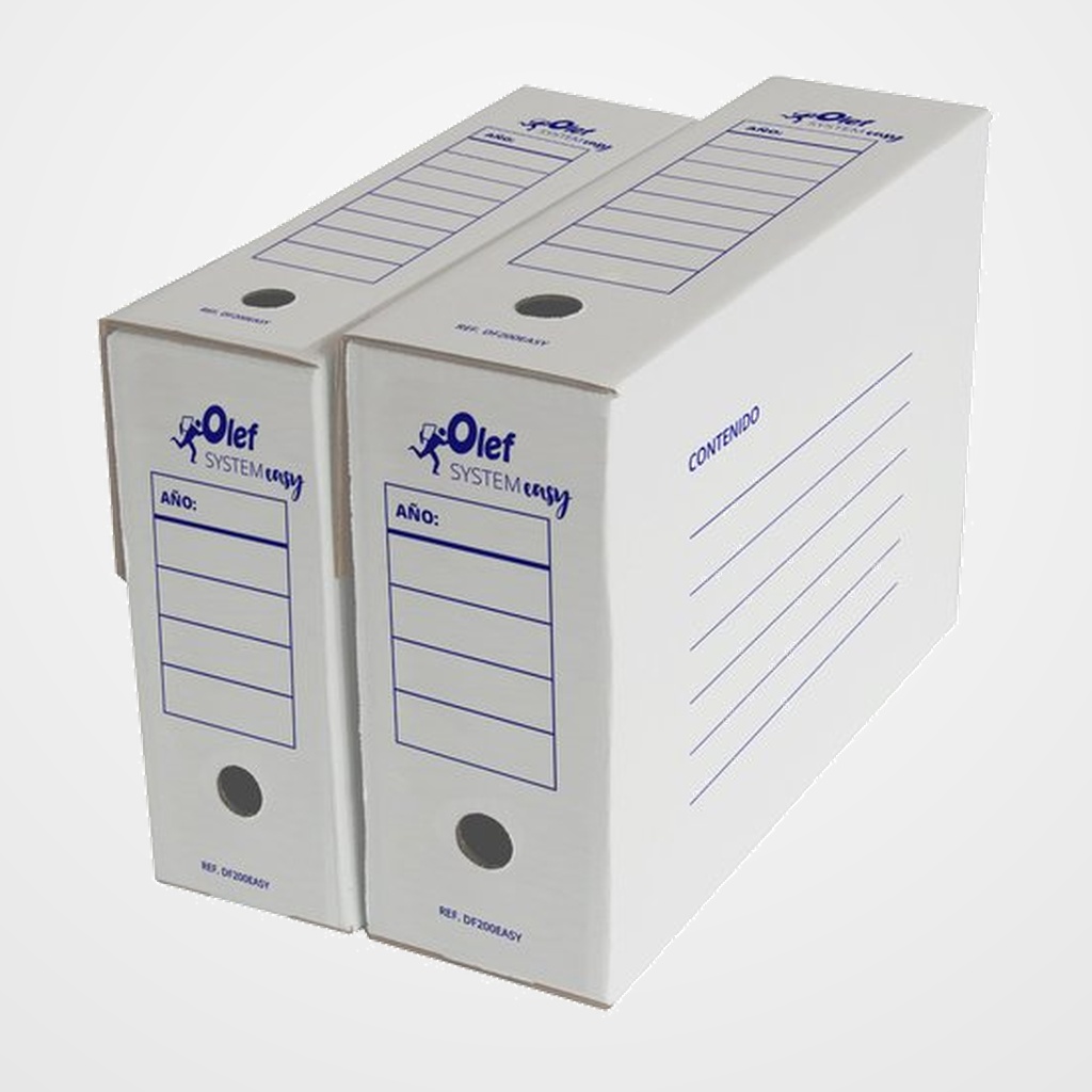 CAJA ARCHIVO DEFINITIVO CARTON AUTOMONTABLE OLEF SYSTEM EASY A4 114mm (8062151)