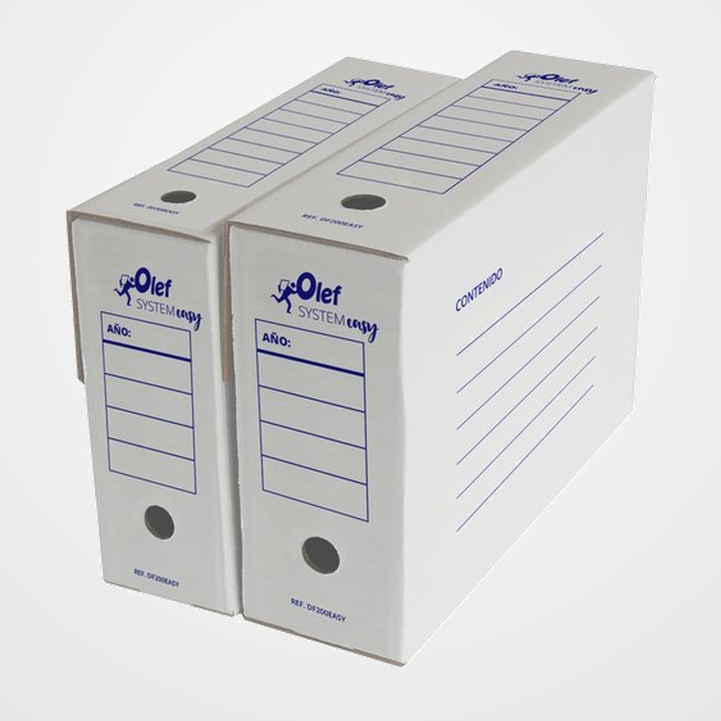 [11601257] CAJA ARCHIVO DEFINITIVO CARTON AUTOMONTABLE OLEF SYSTEM EASY Fº 114mm (8062152)
